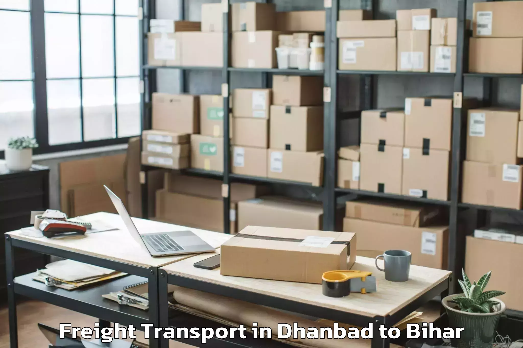 Affordable Dhanbad to Bairgania Freight Transport